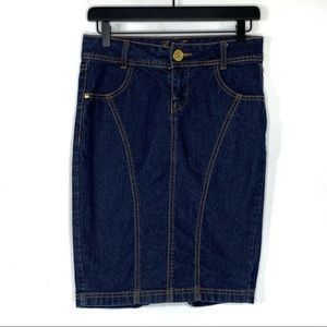 Guess Jeans Dark Wash Denim Pencil Skirt size waist 26